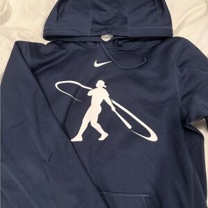Nike Navy Blue Hoodie with Graphic Design